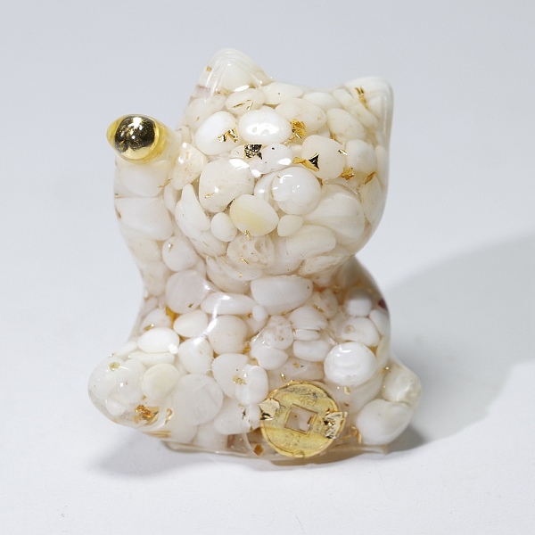 PandaHall Resin Craft Display Decorations, with Shell Chip, Lucky Cat Figurine, for Home Feng Shui Ornament, White, 63x55x45mm Shell Cat...
PandaHall Resin Craft Display Decorations, with Shell Chip, Lucky Cat Figurine, for Home Feng Shui Ornament, White, 63x55x45mm Shell Cat...