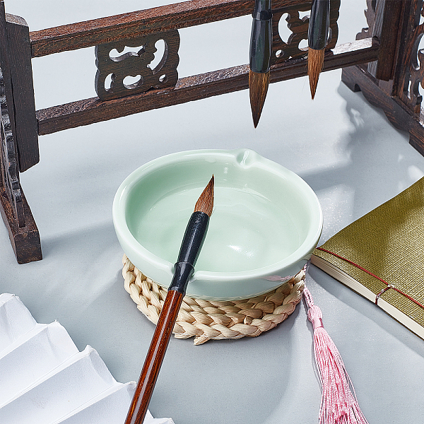 PandaHall Porcelain Multifunctional Ink Dish with Brush Holder Patterned, for Chinese Calligraphy and Sumi Painting, Light Green...
PandaHall Porcelain Multifunctional Ink Dish with Brush Holder Patterned, for Chinese Calligraphy and Sumi Painting, Light Green...