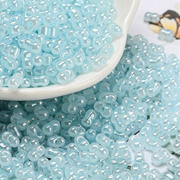 PandaHall Ceylon Glass Seed Beads, Peanut, Light Sky Blue, 4~4.5x2~2.5x2~2.5mm, Hole: 0.8~0.9mm, about 10000pcs/pound Glass Peanut
PandaHall Ceylon Glass Seed Beads, Peanut, Light Sky Blue, 4~4.5x2~2.5x2~2.5mm, Hole: 0.8~0.9mm, about 10000pcs/pound Glass Peanut