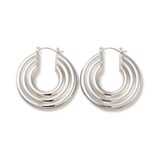 PandaHall 304 Stainless Steel Donut Thick Hoop Earrings, Stainless Steel Color, 41.5x39.5x5.5mm 304 Stainless Steel Donut
PandaHall 304 Stainless Steel Donut Thick Hoop Earrings, Stainless Steel Color, 41.5x39.5x5.5mm 304 Stainless Steel Donut
