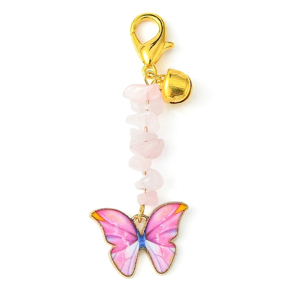 PandaHall Alloy Enamel Butterfly Pendant Decoration, Natural Rose Quartz Chips and Lobster Claw Clasps Charms, 64mm Rose Quartz Butterfly
PandaHall Alloy Enamel Butterfly Pendant Decoration, Natural Rose Quartz Chips and Lobster Claw Clasps Charms, 64mm Rose Quartz Butterfly