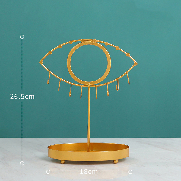 PandaHall Iron Jewelry Stand Holder, Storage Stand for Ring Earring Necklace Bracelet, for Home Desktop Decoration, Eye, 18x26.5cm Iron Eye
PandaHall Iron Jewelry Stand Holder, Storage Stand for Ring Earring Necklace Bracelet, for Home Desktop Decoration, Eye, 18x26.5cm Iron Eye