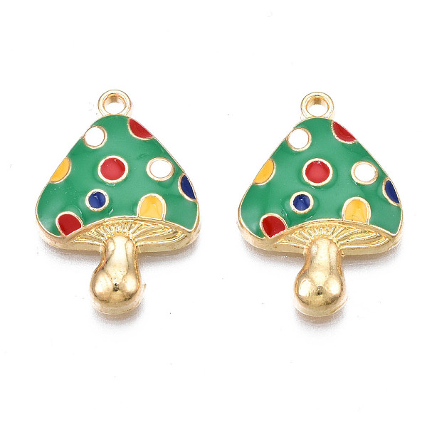 PandaHall Autumn Theme Rack Plating Alloy Enamel Pendants, Cadmium Free & Nickel Free & Lead Free, Light Gold, Mushroom, Sea Green...
PandaHall Autumn Theme Rack Plating Alloy Enamel Pendants, Cadmium Free & Nickel Free & Lead Free, Light Gold, Mushroom, Sea Green...