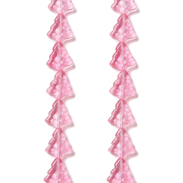 PandaHall Transparent Glass Bead Strands, Christmas Trees, Pink, 15.5~16x14.5~15x4.5~5mm, Hole: 1mm, about 40pcs/strand, 25.20~25.59...
PandaHall Transparent Glass Bead Strands, Christmas Trees, Pink, 15.5~16x14.5~15x4.5~5mm, Hole: 1mm, about 40pcs/strand, 25.20~25.59...