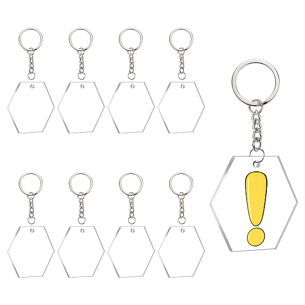PandaHall BENECREAT DIY Hexagon Acrylic Blank Pendant Keychain Making Kits, with Iron Split Key Rings, Platinum & Stainless Steel Color...
PandaHall BENECREAT DIY Hexagon Acrylic Blank Pendant Keychain Making Kits, with Iron Split Key Rings, Platinum & Stainless Steel Color...