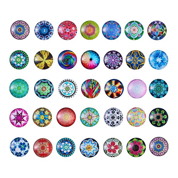 PandaHall Yilisi Printed Glass Half Round/Dome Cabochons, Mixed Color, 7.2x6.5cm, 50pcs/box Glass Half Round Multicolor
PandaHall Yilisi Printed Glass Half Round/Dome Cabochons, Mixed Color, 7.2x6.5cm, 50pcs/box Glass Half Round Multicolor