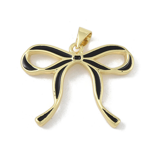 PandaHall Brass Pendants, with Enamel, Bowknot Charm, Real 18K Gold Plated, Black, 21.5x28x3.5mm, Hole: 5x3mm Brass+Enamel Bowknot Black
PandaHall Brass Pendants, with Enamel, Bowknot Charm, Real 18K Gold Plated, Black, 21.5x28x3.5mm, Hole: 5x3mm Brass+Enamel Bowknot Black