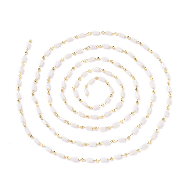 PandaHall 3.28 Feet Handmade Glass Beaded Chains, Soldered, with Brass Findings, Long-Lasting Plated, Real 18K Gold Plated, Cuboid, White...
PandaHall 3.28 Feet Handmade Glass Beaded Chains, Soldered, with Brass Findings, Long-Lasting Plated, Real 18K Gold Plated, Cuboid, White...