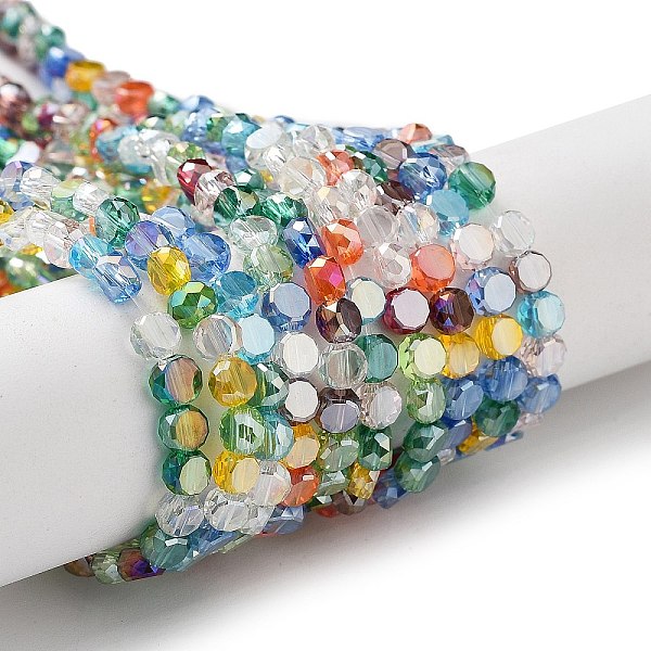 PandaHall Electroplate Glass Beads, Faceted, Flat Round, Colorful, 4x2.5mm, Hole: 0.9mm, about 100~104pcs/strand, 14.17''~14.96''(36~38cm)...
PandaHall Electroplate Glass Beads, Faceted, Flat Round, Colorful, 4x2.5mm, Hole: 0.9mm, about 100~104pcs/strand, 14.17''~14.96''(36~38cm)...