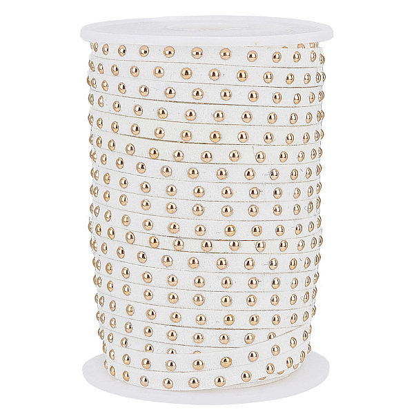 PandaHall PH 27.3 Yard Flat Faux Suede Ribbon 5mm Faux Leather Lace with Rivets White Studded Faux Suede Cord Micro Fiber Cord with Rivet...
PandaHall PH 27.3 Yard Flat Faux Suede Ribbon 5mm Faux Leather Lace with Rivets White Studded Faux Suede Cord Micro Fiber Cord with Rivet...