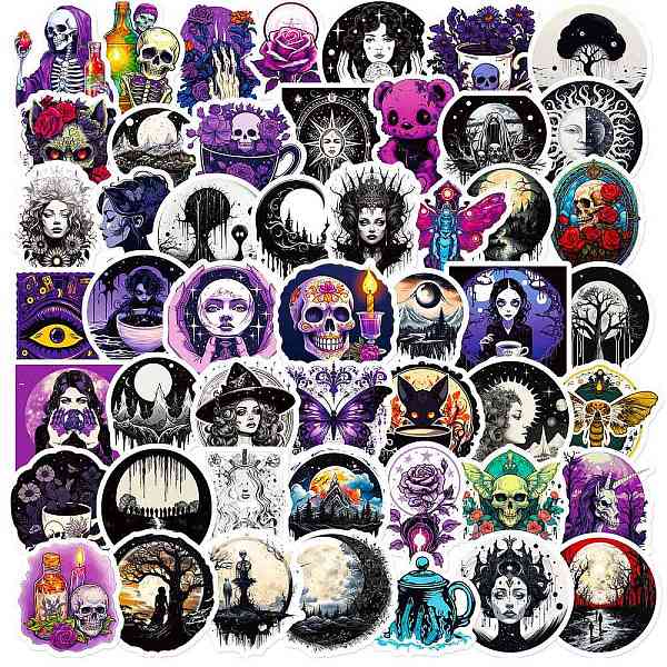 PandaHall 50Pcs 50 Styles Gothic Theme 3D PVC Adhesive Waterproof Stickers Set, for Kid's Art Craft, Bottle, Luggage Decor, Mixed Color..., Multicolor
PandaHall 50Pcs 50 Styles Gothic Theme 3D PVC Adhesive Waterproof Stickers Set, for Kid's Art Craft, Bottle, Luggage Decor, Mixed Color..., Multicolor