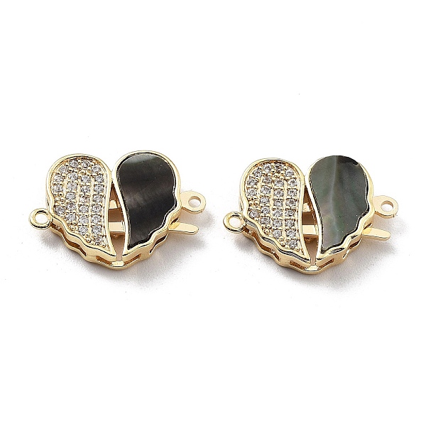 PandaHall Valentine's Day Brass Micro Pave Cubic Zirconia Box Clasps, with Shell, Real 18K Gold Plated, Heart, Black, 12x17x3.2mm, Hole: 1mm...
PandaHall Valentine's Day Brass Micro Pave Cubic Zirconia Box Clasps, with Shell, Real 18K Gold Plated, Heart, Black, 12x17x3.2mm, Hole: 1mm...