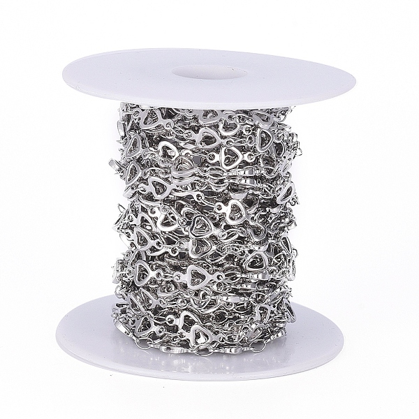 PandaHall 304 Stainless Steel Link Chains, Soldered, with Spool, Hollow Heart, Stainless Steel Color, Oval Link: 3.5x2x0.3mm, Heart...
PandaHall 304 Stainless Steel Link Chains, Soldered, with Spool, Hollow Heart, Stainless Steel Color, Oval Link: 3.5x2x0.3mm, Heart...