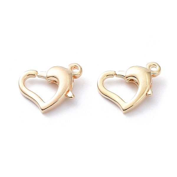 PandaHall Rack Plating Brass Lobster Claw Clasps, Long-Lasting Plated, Heart, Real 18K Gold Plated, 9x12x3.2mm, Hole: 1.1mm Brass Heart
PandaHall Rack Plating Brass Lobster Claw Clasps, Long-Lasting Plated, Heart, Real 18K Gold Plated, 9x12x3.2mm, Hole: 1.1mm Brass Heart