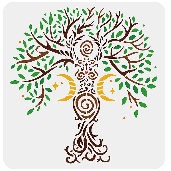 PandaHall FINGERINSPIRE Tree of Life Stencils 30x30cm Plastic Moon Star Paint Stencil Reusable Spiral Goddess Tree Drawing Stencils DIY Art..., White
PandaHall FINGERINSPIRE Tree of Life Stencils 30x30cm Plastic Moon Star Paint Stencil Reusable Spiral Goddess Tree Drawing Stencils DIY Art..., White