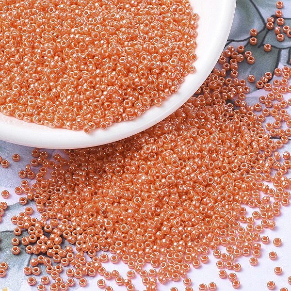 PandaHall MIYUKI Round Rocailles Beads, Japanese Seed Beads, 11/0, (RR424) Opaque Orange Luster, 2x1.3mm, Hole: 0.8mm, about 1111pcs/10g...
PandaHall MIYUKI Round Rocailles Beads, Japanese Seed Beads, 11/0, (RR424) Opaque Orange Luster, 2x1.3mm, Hole: 0.8mm, about 1111pcs/10g...