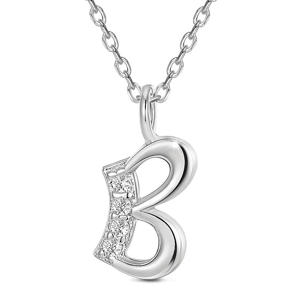 PandaHall SHEGRACE Rhodium Plated 925 Sterling Silver Initial Pendant Necklaces, with Grade AAA Cubic Zirconia and Cable Chains, Platinum..., Clear
PandaHall SHEGRACE Rhodium Plated 925 Sterling Silver Initial Pendant Necklaces, with Grade AAA Cubic Zirconia and Cable Chains, Platinum..., Clear