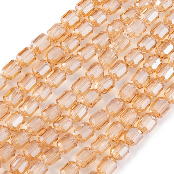 PandaHall Electroplate Glass Beads Strands, Faceted, AB Color, Column, Beige, 4x5~6mm, Hole: 1mm, about 80pcs/strand, 18.11''(46cm) Glass..., Yellow
PandaHall Electroplate Glass Beads Strands, Faceted, AB Color, Column, Beige, 4x5~6mm, Hole: 1mm, about 80pcs/strand, 18.11''(46cm) Glass..., Yellow