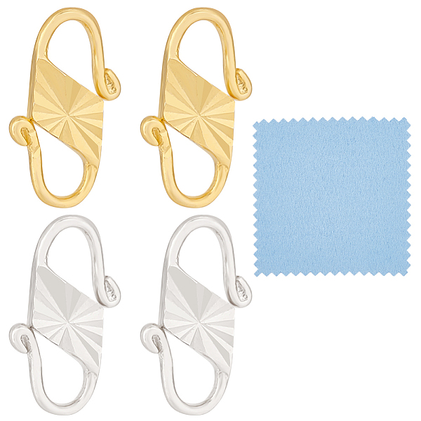 PandaHall BENECREAT 4Pcs 2 Colors Sterling Silver S-Hook Clasps with 925 Stamp, Connector Components for Jewelry Making, with 1Pc Suede...
PandaHall BENECREAT 4Pcs 2 Colors Sterling Silver S-Hook Clasps with 925 Stamp, Connector Components for Jewelry Making, with 1Pc Suede...