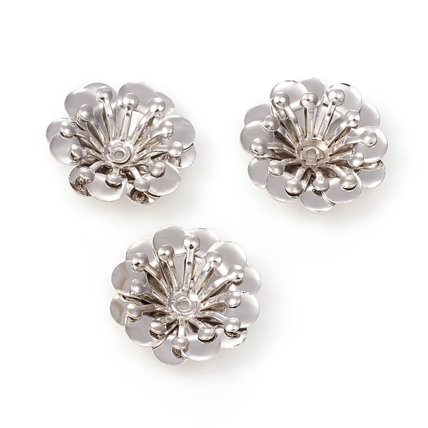 PandaHall Multi-Petal Brass Bead Caps, Long-Lasting Plated, Flower, Platinum, 16x5mm, Hole: 0.9mm Brass
PandaHall Multi-Petal Brass Bead Caps, Long-Lasting Plated, Flower, Platinum, 16x5mm, Hole: 0.9mm Brass