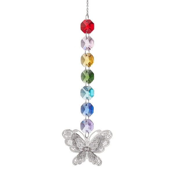 PandaHall Glass Octagon Beaded Hanging Ornaments, Brass Charm for Home Outdoor Decoration, Butterfly, 265mm Glass Butterfly
PandaHall Glass Octagon Beaded Hanging Ornaments, Brass Charm for Home Outdoor Decoration, Butterfly, 265mm Glass Butterfly