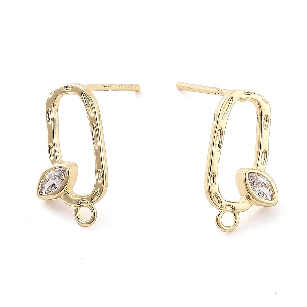 PandaHall Brass Micro Pave Cubic Zirconia Stud Earring Finding, Oval, Light Gold, 14x8mm, Hole: 1.2mm, Pin: 12x0.6mm Brass+Cubic Zirconia..., Clear
PandaHall Brass Micro Pave Cubic Zirconia Stud Earring Finding, Oval, Light Gold, 14x8mm, Hole: 1.2mm, Pin: 12x0.6mm Brass+Cubic Zirconia..., Clear
