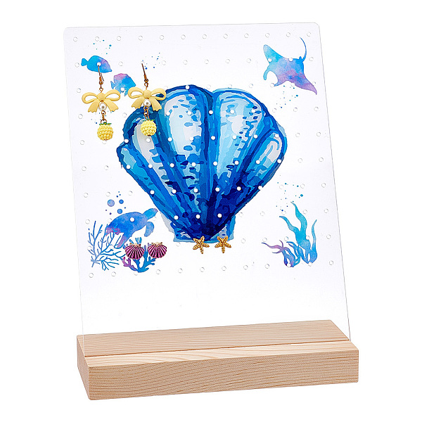 PandaHall Transparent Acrylic Earring Displays, Earring Stud Organizer Holder with Wooden Pedestal, Rectangle, Royal Blue, Shell Pattern...
PandaHall Transparent Acrylic Earring Displays, Earring Stud Organizer Holder with Wooden Pedestal, Rectangle, Royal Blue, Shell Pattern...