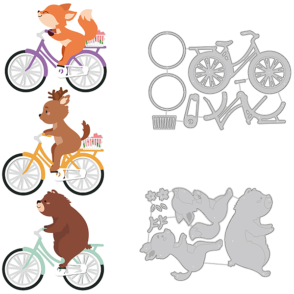 PandaHall BENECREAT 2 Styles Animals on Bikes Metal Cutting Dies, Monkey Deer Bear Riders Die Cuts Stencils for Card Making Templates...
PandaHall BENECREAT 2 Styles Animals on Bikes Metal Cutting Dies, Monkey Deer Bear Riders Die Cuts Stencils for Card Making Templates...