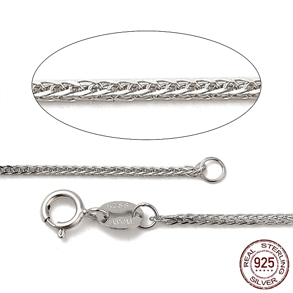 PandaHall Rhodium Plated 925 Sterling Silver Wheat Chains Necklace for Women, Platinum, 15.75 inch(40cm) Sterling Silver
PandaHall Rhodium Plated 925 Sterling Silver Wheat Chains Necklace for Women, Platinum, 15.75 inch(40cm) Sterling Silver