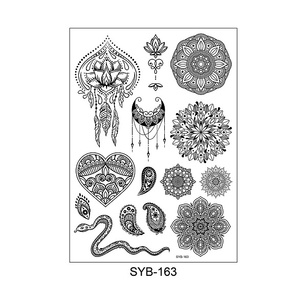 PandaHall Mandala Pattern Vintage Removable Temporary Water Proof Tattoos Paper Stickers, Mixed Patterns, 21x15cm Paper Black
PandaHall Mandala Pattern Vintage Removable Temporary Water Proof Tattoos Paper Stickers, Mixed Patterns, 21x15cm Paper Black