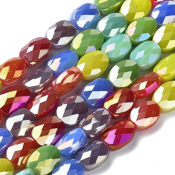 PandaHall Electroplate Glass Beads Strands, Faceted, Oval, Mixed Color, 8x6.5x4mm, Hole: 1mm, about 28pcs/strand, 8.94 inch(22.7cm) Glass..., Multicolor
PandaHall Electroplate Glass Beads Strands, Faceted, Oval, Mixed Color, 8x6.5x4mm, Hole: 1mm, about 28pcs/strand, 8.94 inch(22.7cm) Glass..., Multicolor