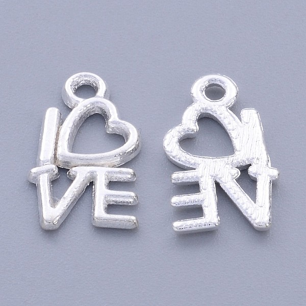 PandaHall For Valentine's Day Tibetan Style Alloy Pendants, Lead Free, Nickel Free and Cadmium Free, Heart with Love, Silver Color Plated...
PandaHall For Valentine's Day Tibetan Style Alloy Pendants, Lead Free, Nickel Free and Cadmium Free, Heart with Love, Silver Color Plated...