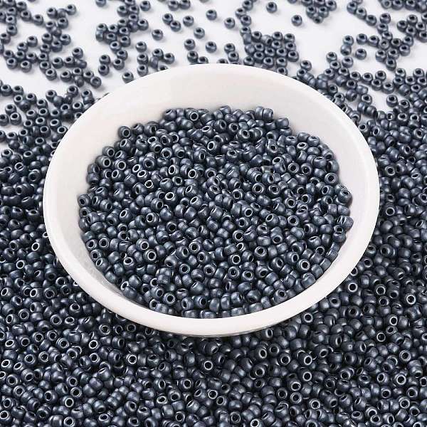 PandaHall MIYUKI Round Rocailles Beads, Japanese Seed Beads, 8/0, (RR2001) Matte Gunmetal, 8/0, 3mm, Hole: 1mm, about 2111~2277pcs/50g Glass..., Black
PandaHall MIYUKI Round Rocailles Beads, Japanese Seed Beads, 8/0, (RR2001) Matte Gunmetal, 8/0, 3mm, Hole: 1mm, about 2111~2277pcs/50g Glass..., Black