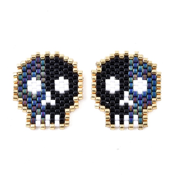 PandaHall Handmade Seed Beads Pendants, with Elastic Thread, Loom Pattern, Skull, Black, 23x20x1.5mm Glass Skull Black
PandaHall Handmade Seed Beads Pendants, with Elastic Thread, Loom Pattern, Skull, Black, 23x20x1.5mm Glass Skull Black
