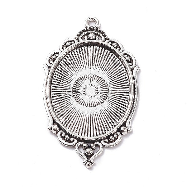 PandaHall Tibetan Style Alloy Pendant Cabochon Settings, Oval, Antique Silver, 64.5x37x2.5mm, Hole: 2.5mm, Tray: 39.5x30.5mm Alloy Oval
PandaHall Tibetan Style Alloy Pendant Cabochon Settings, Oval, Antique Silver, 64.5x37x2.5mm, Hole: 2.5mm, Tray: 39.5x30.5mm Alloy Oval