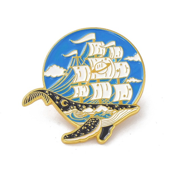 PandaHall Whale with Vessel Enamel Pin, Ocean Animal Alloy Enamel Brooch for Backpacks Clothes, Golden, Dodger Blue, 30.5x30x9mm...
PandaHall Whale with Vessel Enamel Pin, Ocean Animal Alloy Enamel Brooch for Backpacks Clothes, Golden, Dodger Blue, 30.5x30x9mm...