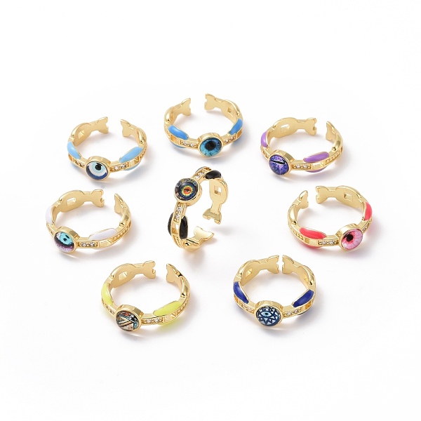 PandaHall Resin Eye Open Cuff Ring with Clear Cubic Zirconia, Real 18K Gold Plated Brass Jewelry for Women, Cadmium Free & Lead Free, Mixed..., Multicolor
PandaHall Resin Eye Open Cuff Ring with Clear Cubic Zirconia, Real 18K Gold Plated Brass Jewelry for Women, Cadmium Free & Lead Free, Mixed..., Multicolor