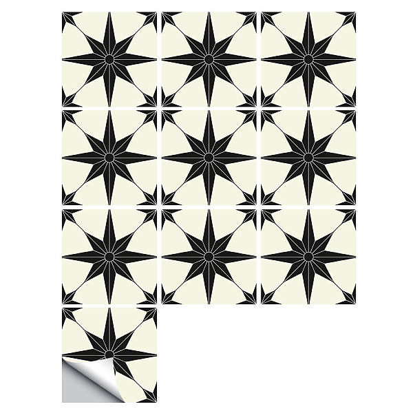 PandaHall PVC Plastic Frosted Peel and Stick Mosaic Tile Stickers, Self-Adhesive Kitchen Bathroom Waterprrof Wall Tiles, Square with Star...
PandaHall PVC Plastic Frosted Peel and Stick Mosaic Tile Stickers, Self-Adhesive Kitchen Bathroom Waterprrof Wall Tiles, Square with Star...
