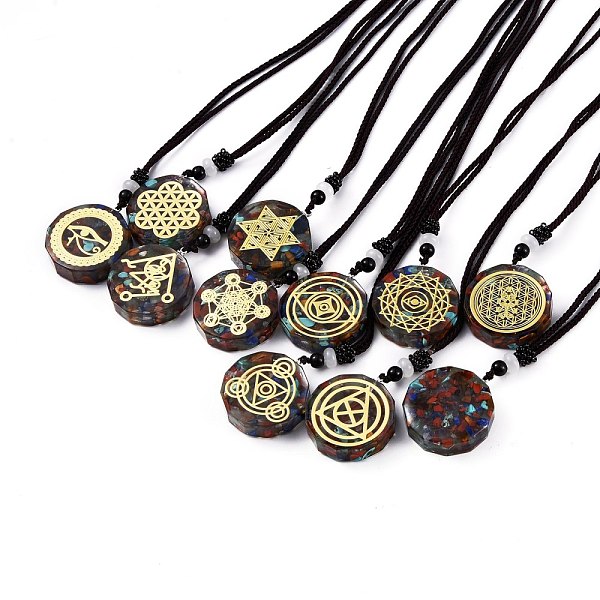 PandaHall Orgonite Chakra Necklaces, Pendant Necklaces, with Natural Gemstone Chip, Nylon Thread, Brass Findings, Flat Round, 25.9 inch...
PandaHall Orgonite Chakra Necklaces, Pendant Necklaces, with Natural Gemstone Chip, Nylon Thread, Brass Findings, Flat Round, 25.9 inch...