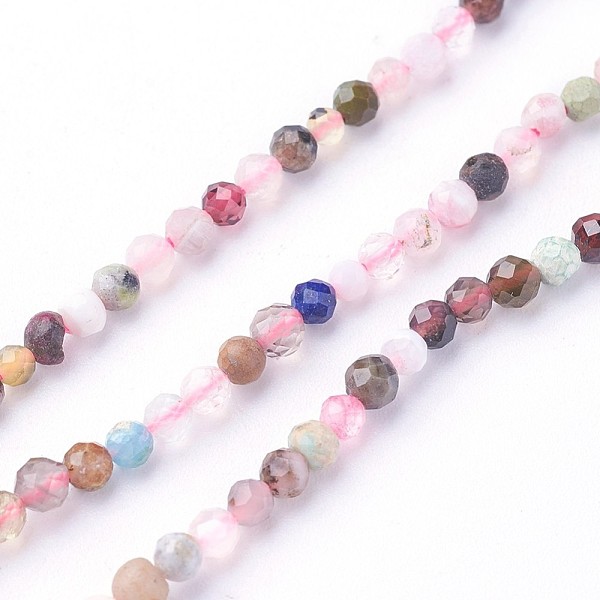 PandaHall Natural Mixed Gemstone Beads Strands, Faceted, Round, 2~2.5mm, Hole: 0.5mm, about 180~200pcs/strand, 14.5~16.1 inch(37~41cm) Mixed...
PandaHall Natural Mixed Gemstone Beads Strands, Faceted, Round, 2~2.5mm, Hole: 0.5mm, about 180~200pcs/strand, 14.5~16.1 inch(37~41cm) Mixed...