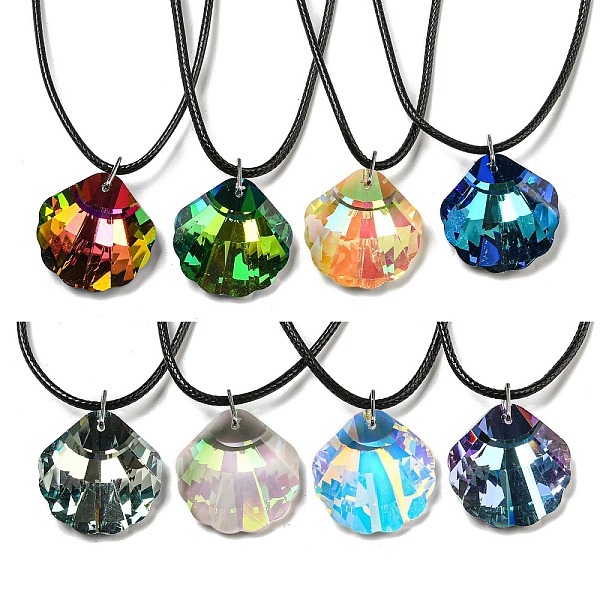 PandaHall Waxed Cord Necklaces, K9 Glass Pendant Necklaces, Shell Shape, Mixed Color, 17.52 inch(44.5cm) Glass Shell Shape Multicolor
PandaHall Waxed Cord Necklaces, K9 Glass Pendant Necklaces, Shell Shape, Mixed Color, 17.52 inch(44.5cm) Glass Shell Shape Multicolor
