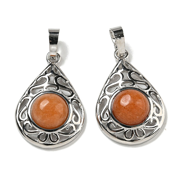 PandaHall Natural Red Aventurine Pendants, Rack Plating Brass Hollow Teardrop Charms, Cadmium Free & Lead Free, Platinum, 29.5x19.5x7.5mm...
PandaHall Natural Red Aventurine Pendants, Rack Plating Brass Hollow Teardrop Charms, Cadmium Free & Lead Free, Platinum, 29.5x19.5x7.5mm...