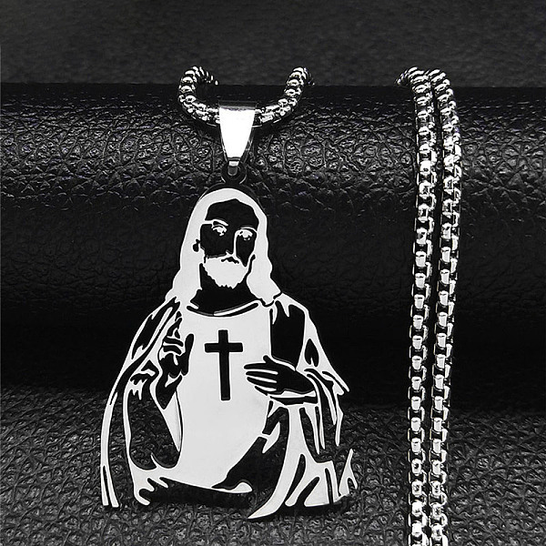 PandaHall 304 Stainless Steel Pendant Necklaces, Jesus, Stainless Steel Color, 23.62 inch(60cm) 304 Stainless Steel Jesus
PandaHall 304 Stainless Steel Pendant Necklaces, Jesus, Stainless Steel Color, 23.62 inch(60cm) 304 Stainless Steel Jesus