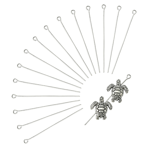 PandaHall 304 Stainless Steel Eye Pins, for Jewelry Making, Stainless Steel Color, 21 Gauge, 50mm, Hole: 2mm, Pin: 0.7mm 304 Stainless Steel
PandaHall 304 Stainless Steel Eye Pins, for Jewelry Making, Stainless Steel Color, 21 Gauge, 50mm, Hole: 2mm, Pin: 0.7mm 304 Stainless Steel