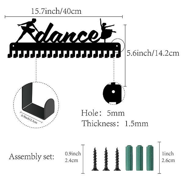 PandaHall Iron Medal Holder Frame, Medals Display Hanger Rack, Rectangle with Word Dance, Electrophoresis Black, 142x400mm Iron Word
PandaHall Iron Medal Holder Frame, Medals Display Hanger Rack, Rectangle with Word Dance, Electrophoresis Black, 142x400mm Iron Word