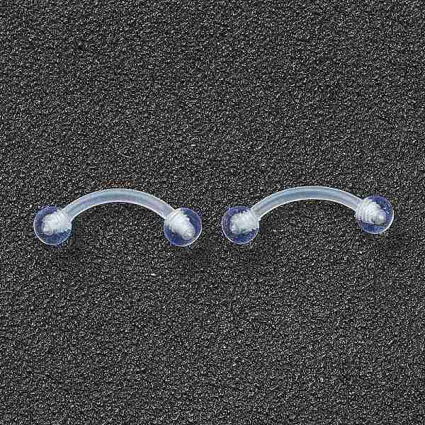PandaHall Acrylic Eyebrow Rings, Curved Barbell, Eyebrow Piercing Jewelry, Clear, 16.5x3mm, Bar Length: 1/2"(12.6mm), Pin: 18 Gauge(1mm)...
PandaHall Acrylic Eyebrow Rings, Curved Barbell, Eyebrow Piercing Jewelry, Clear, 16.5x3mm, Bar Length: 1/2"(12.6mm), Pin: 18 Gauge(1mm)...