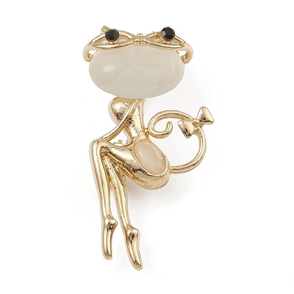 PandaHall Alloy with Cat Eye Brooch, with Rhinestone, Frog, Golden, 43x25x15mm Alloy+Rhinestone Frog
PandaHall Alloy with Cat Eye Brooch, with Rhinestone, Frog, Golden, 43x25x15mm Alloy+Rhinestone Frog