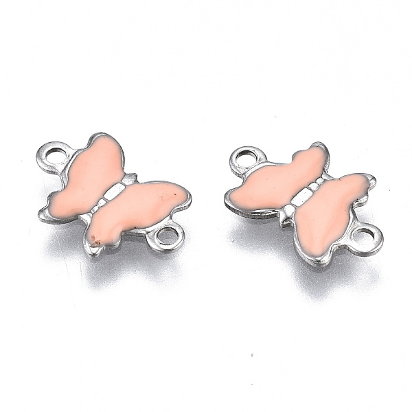 PandaHall 304 Stainless Steel Enamel Links Connectors, Nickel Free, Butterfly, Stainless Steel Color, Salmon, 6.5x10x1mm, Hole: 1mm 304..., Red
PandaHall 304 Stainless Steel Enamel Links Connectors, Nickel Free, Butterfly, Stainless Steel Color, Salmon, 6.5x10x1mm, Hole: 1mm 304..., Red