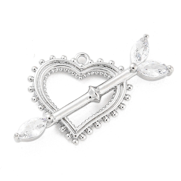 PandaHall Brass Pendants, with Clear Glass, Heart with Arrow Charms, Real Platinum Plated, 21x28x5mm, Hole: 1.2mm Brass+Glass Heart Clear
PandaHall Brass Pendants, with Clear Glass, Heart with Arrow Charms, Real Platinum Plated, 21x28x5mm, Hole: 1.2mm Brass+Glass Heart Clear