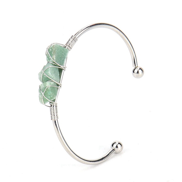 PandaHall Natural Green Aventurine Chips Beaded Cuff Bangles, Metal Wire Wrap Bangle, Inner Diameter: 2-1/2 inch(6.5cm) Green Aventurine
PandaHall Natural Green Aventurine Chips Beaded Cuff Bangles, Metal Wire Wrap Bangle, Inner Diameter: 2-1/2 inch(6.5cm) Green Aventurine